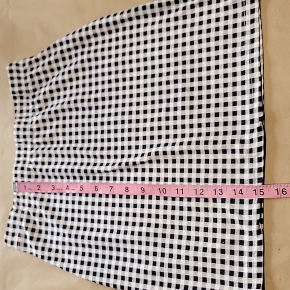 SHEIN Size S Black White Checkered Bodycon Mini Skirt, Exc. Used Condition - Picture 5 of 7